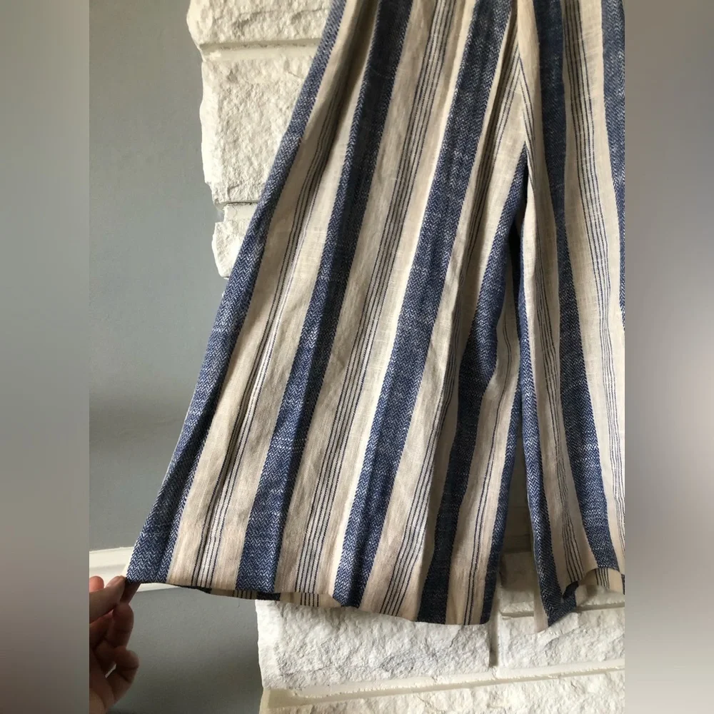 Alice + Olivia Marty Belted Striped Linen-Blend Jumpsuit - Picture 12 of 16